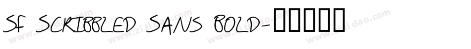 SF Scribbled Sans Bold字体转换